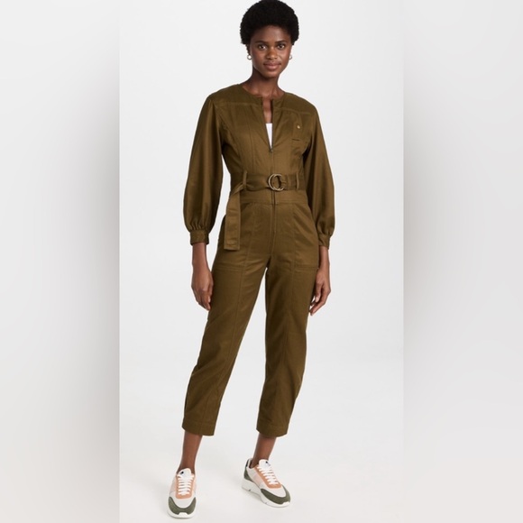 Madewell Pants - Madewell Khaki Belted Jumpsuit